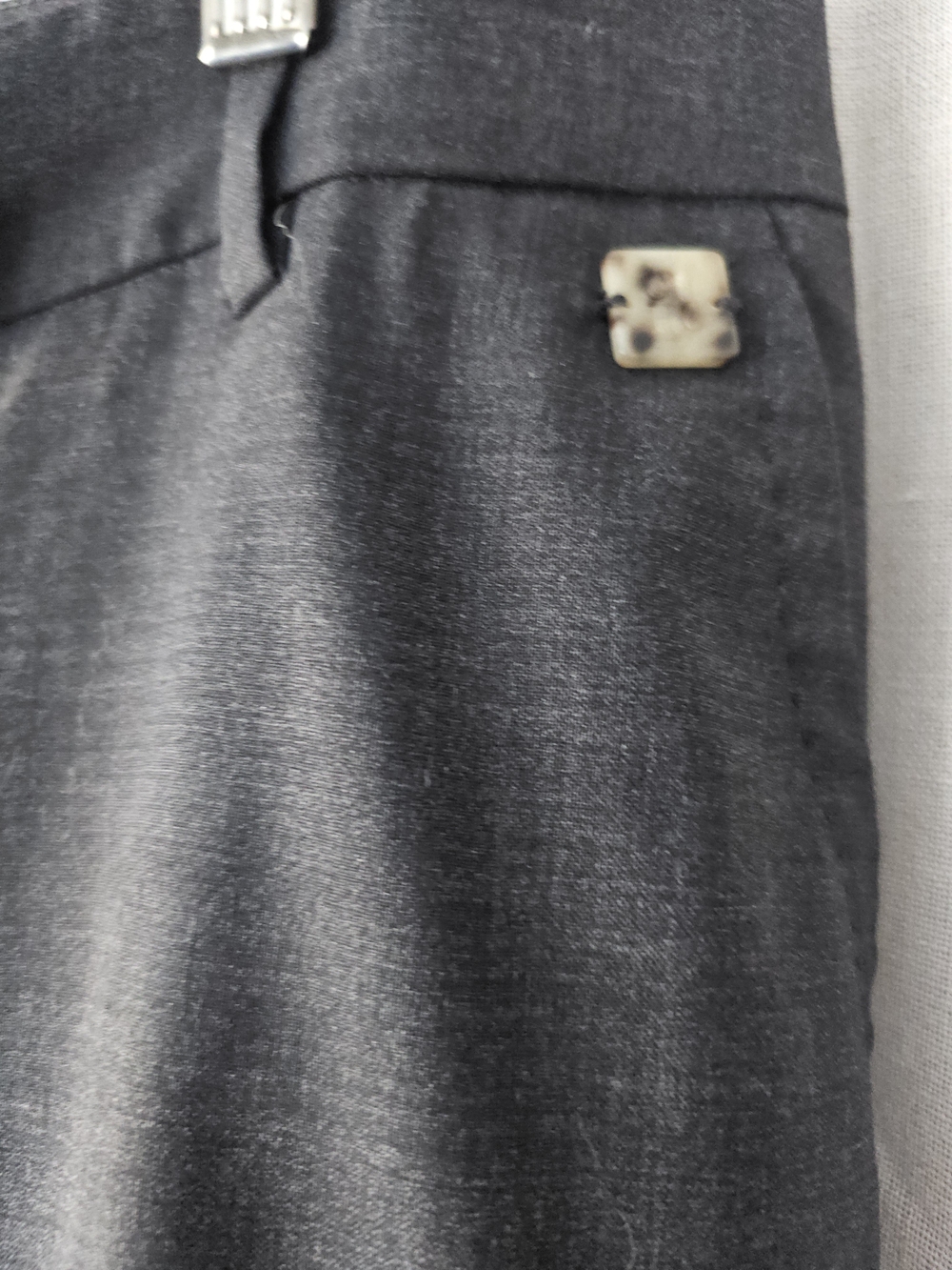 CH Carolina Herrera Gray Wool Blend Straight Leg Dress Pants Trousers Size 8 - Picture 5 of 8